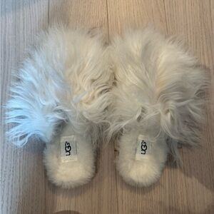 UGG Plush Cream Slippers
